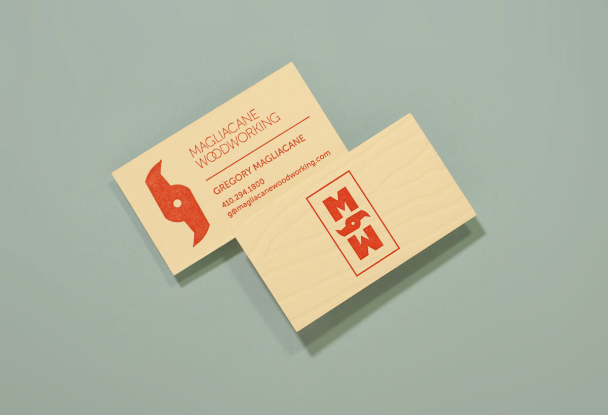 Magliacane Woodworking Logo and Letterpressed cards